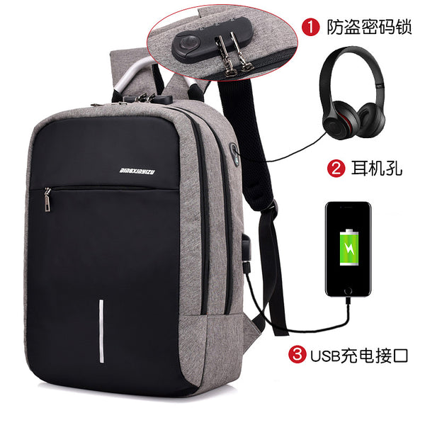 USB Charge Anti Theft Backpack for Men 15 inch Laptop Mens Backpacks Fashion Travel duffel School Bags Bagpack sac a dos mochila - waterwings