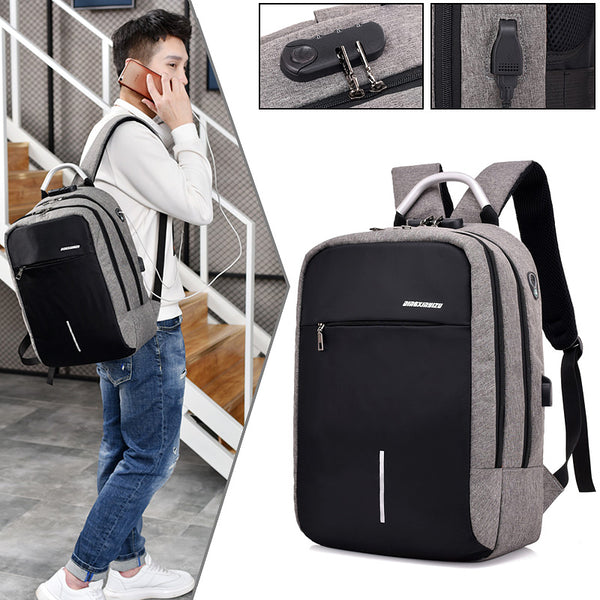 USB Charge Anti Theft Backpack for Men 15 inch Laptop Mens Backpacks Fashion Travel duffel School Bags Bagpack sac a dos mochila - waterwings