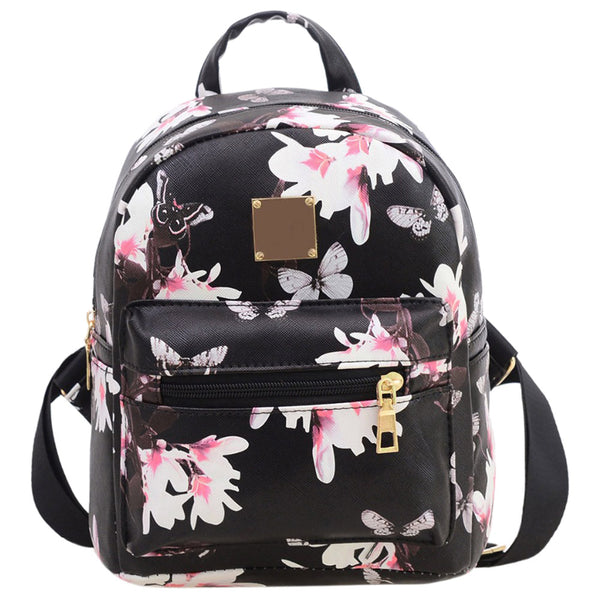 Women's Leisure Campus wind Printing backpack - waterwings